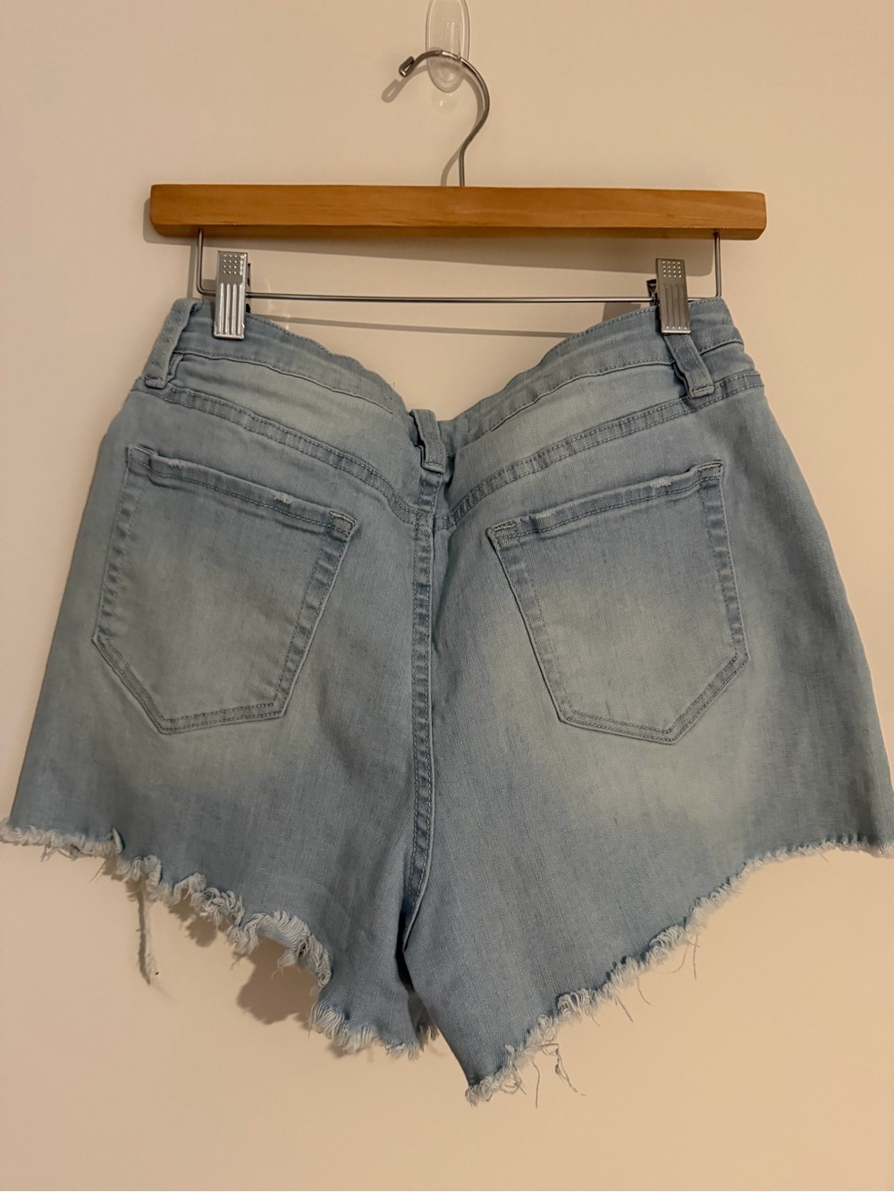 YMI - Light Blue Denim Distressed High Rise Shorts - Women’s 11/30 - Picture 4 of 5